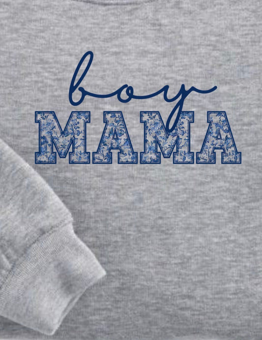 Boy Mama Script Crewneck | Cozy Mom Sweatshirt | Graphic Sweatshirt