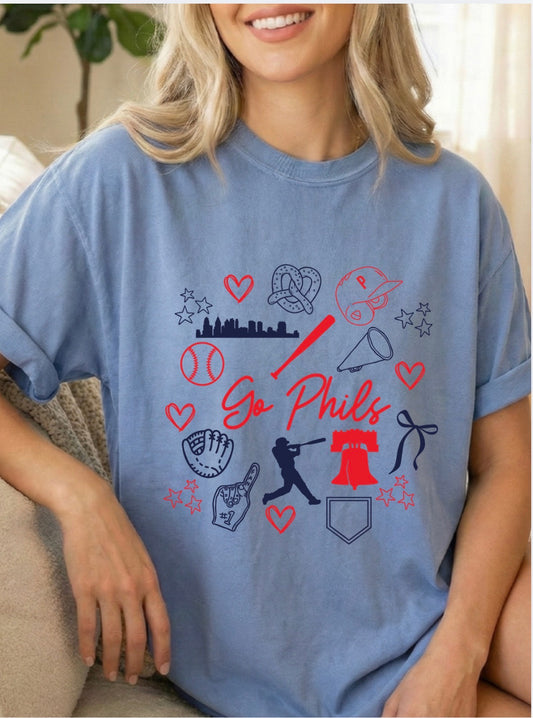 Philly Doodle Baseball Graphic Tee | Unisex T-Shirt