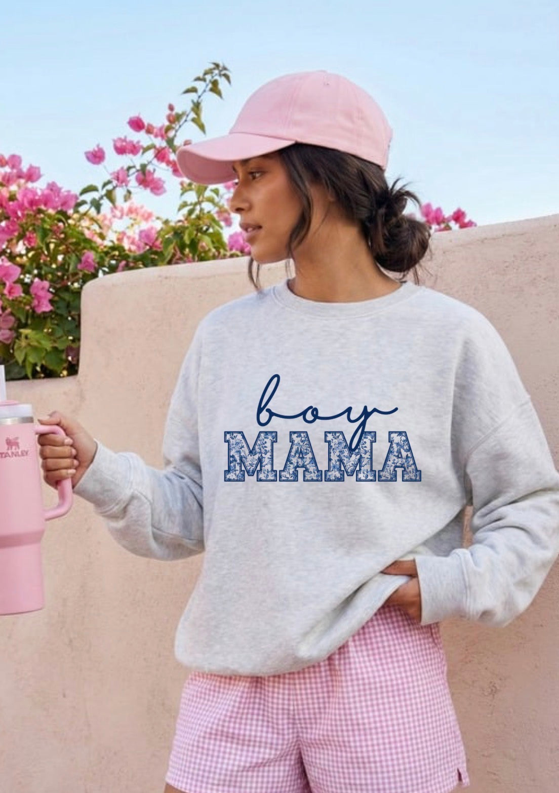 Boy Mama Script Crewneck | Cozy Mom Sweatshirt | Graphic Sweatshirt