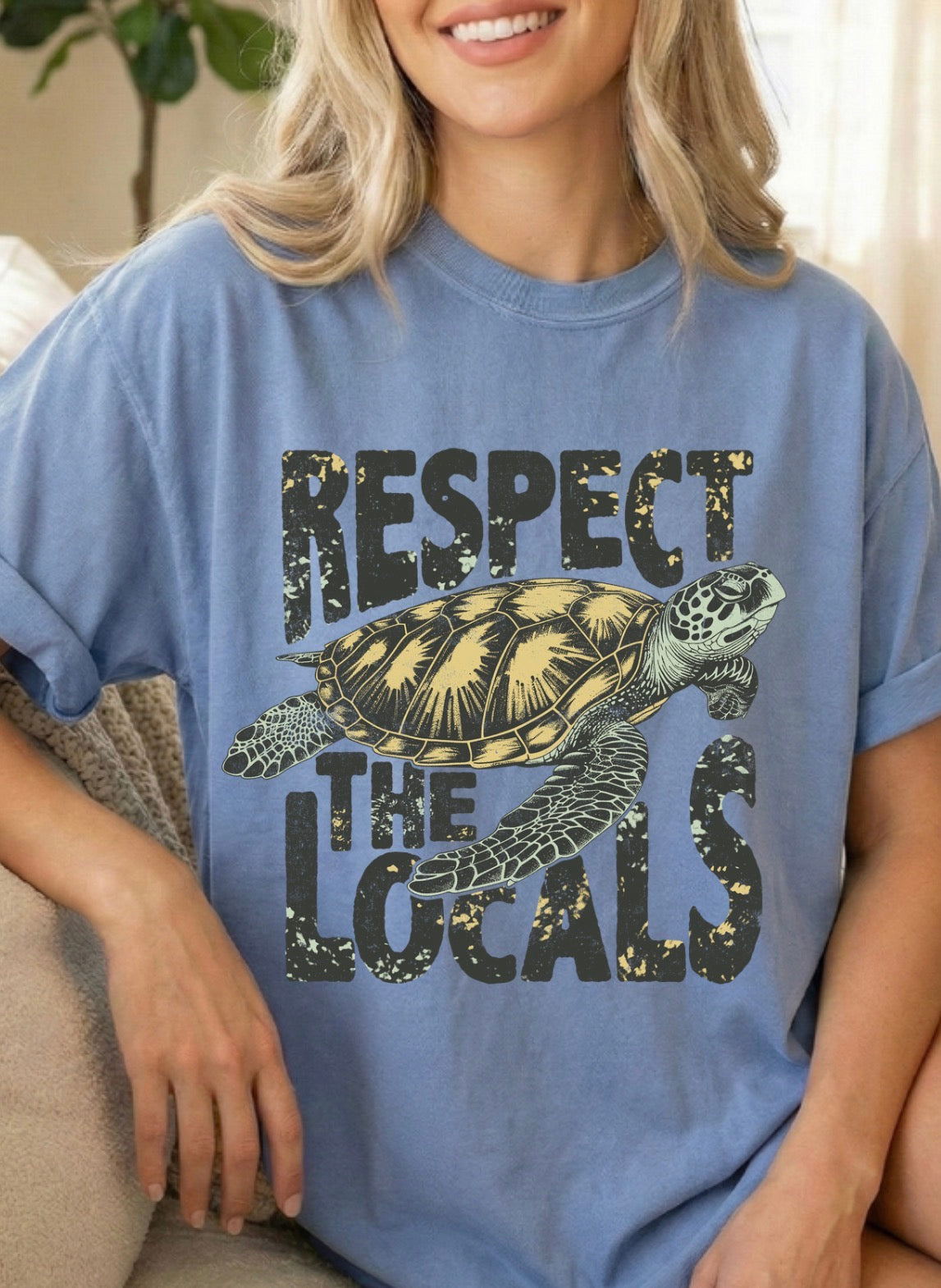 Respect The Locals Sea-turtle Tee | Graphic T-Shirt | Summer Apparel