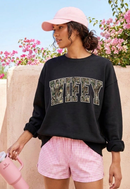 Wifey Crewneck | Graphic Sweatshirt | Cozy Unisex Pullover